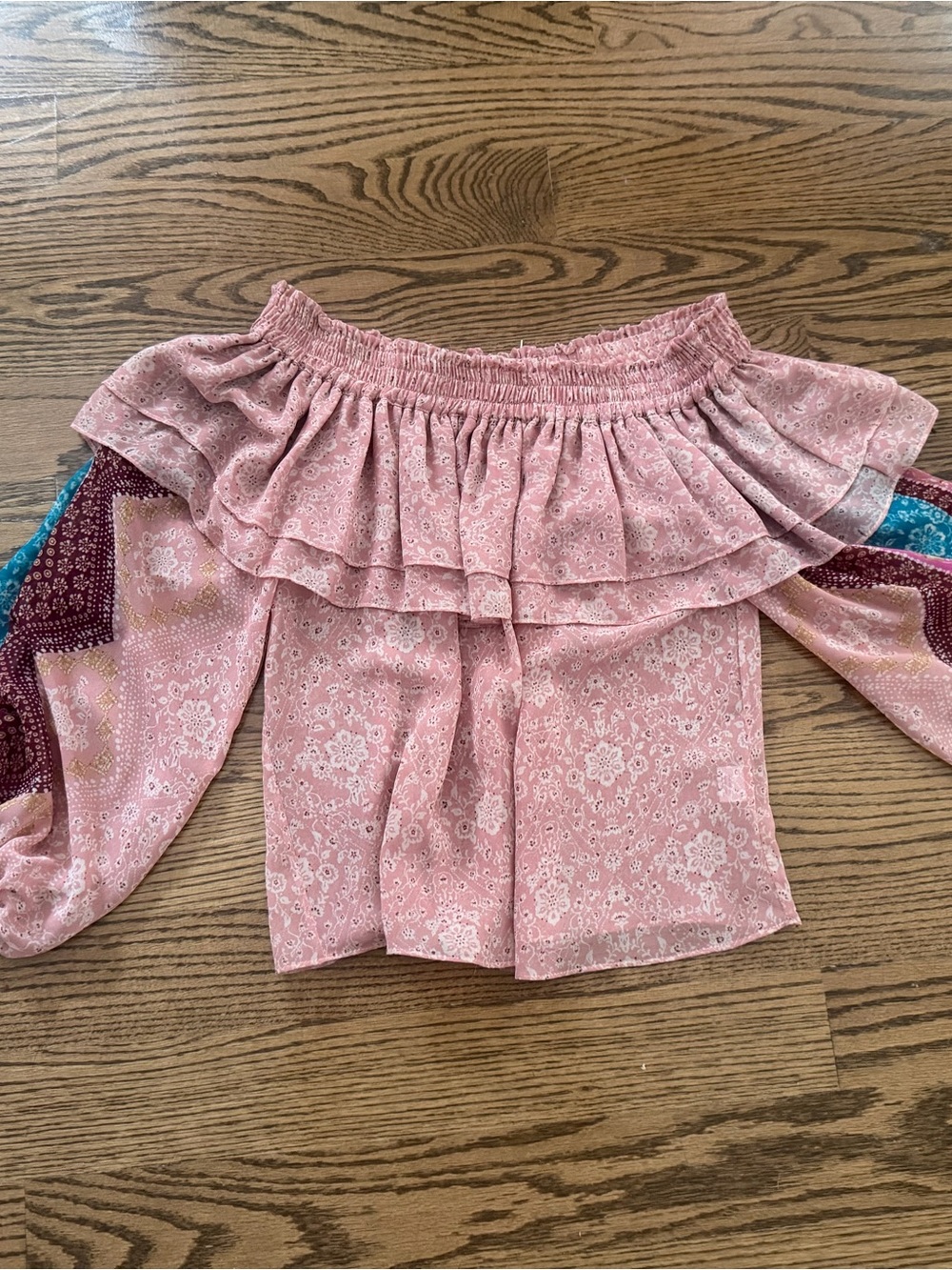 MISA Los Angeles Pink Floral blouse